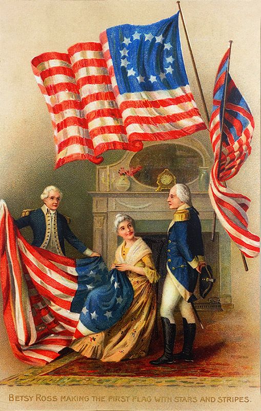Congress adopts the Stars and Stripes, June 14, 1777